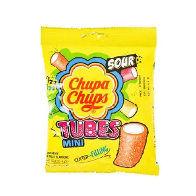 Chupa Chups Chewy Sour Tubes 85.5g